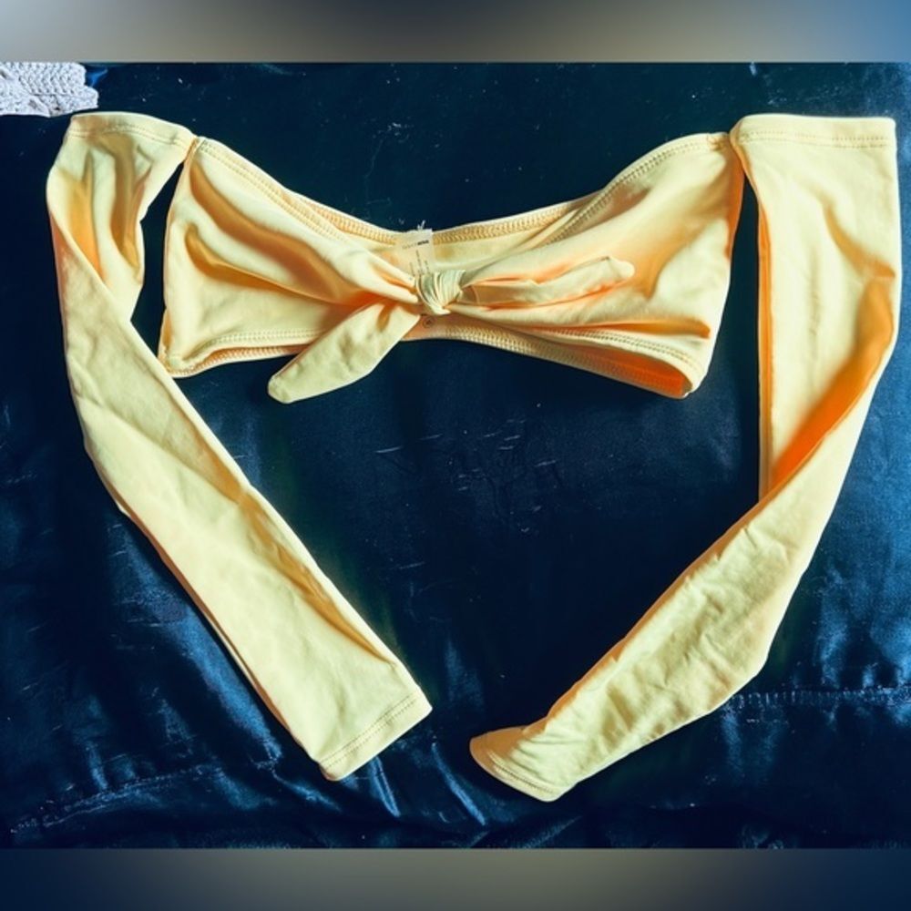 Fashion Nova Neon Yellow Bathing Suit Top - Size X-Small